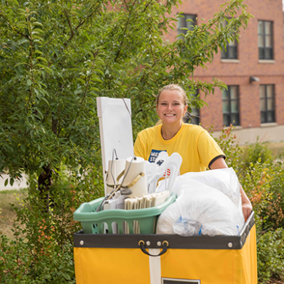 Second year students moving into the residence halls