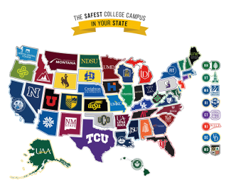 The Safest College Campus in Your State Map